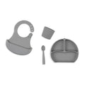 Babyjem Silicone Feeding Set in Grey 3-Piece