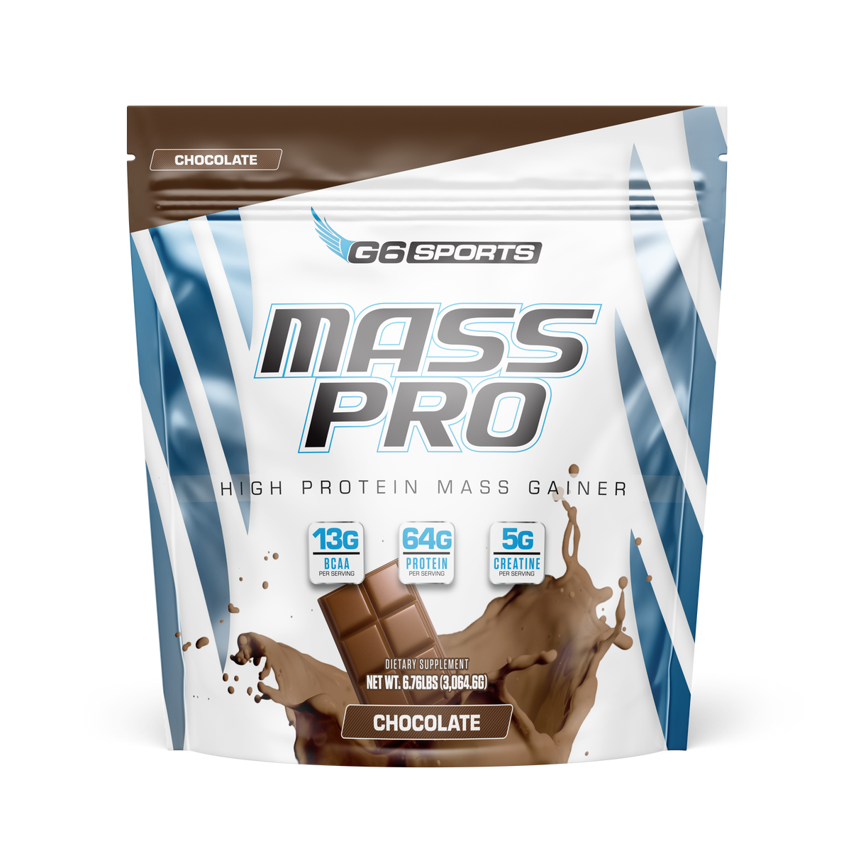 G6 Sports Mass Pro High Protein Mass Gainer, 6.76 lb (14 Servings)