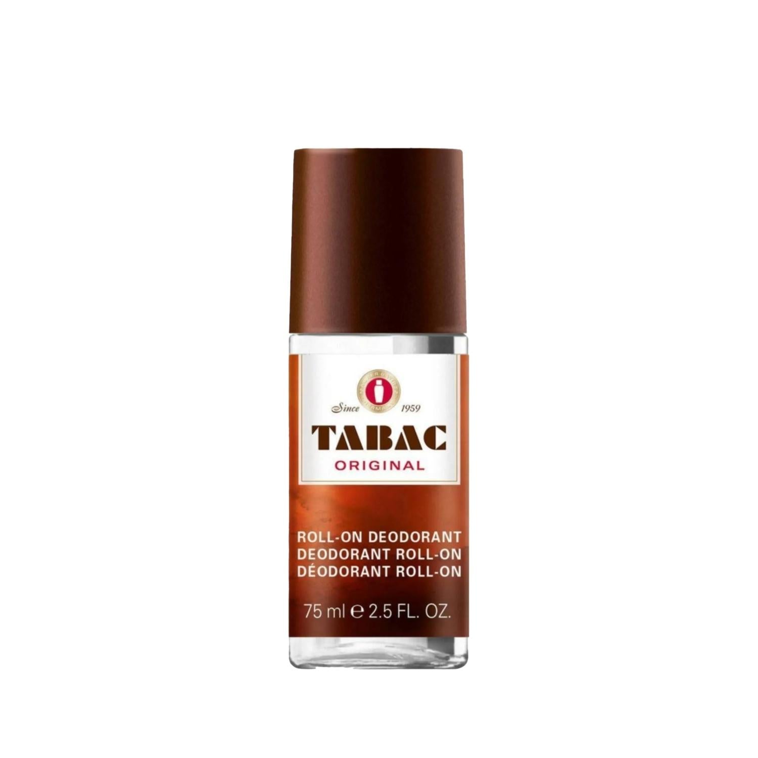 Tabac Original Roll-On 75 ml - Long-Lasting Fragrance for Men, 2.54 fl oz
