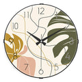 Muyika 36cm Silent Sweep Wall Clock with Bombe Glass Front - Modern Home Decor