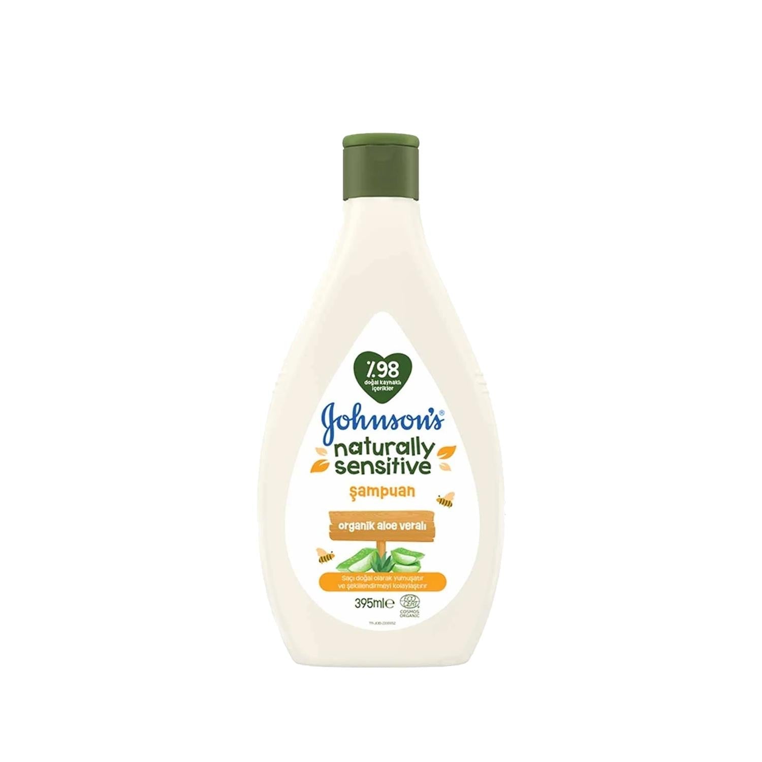 Johnson's Baby Naturally Sensitive Baby Shampoo, 13.36 fl oz - Gentle, Hypoallergenic, and Natural for Sensitive Skin