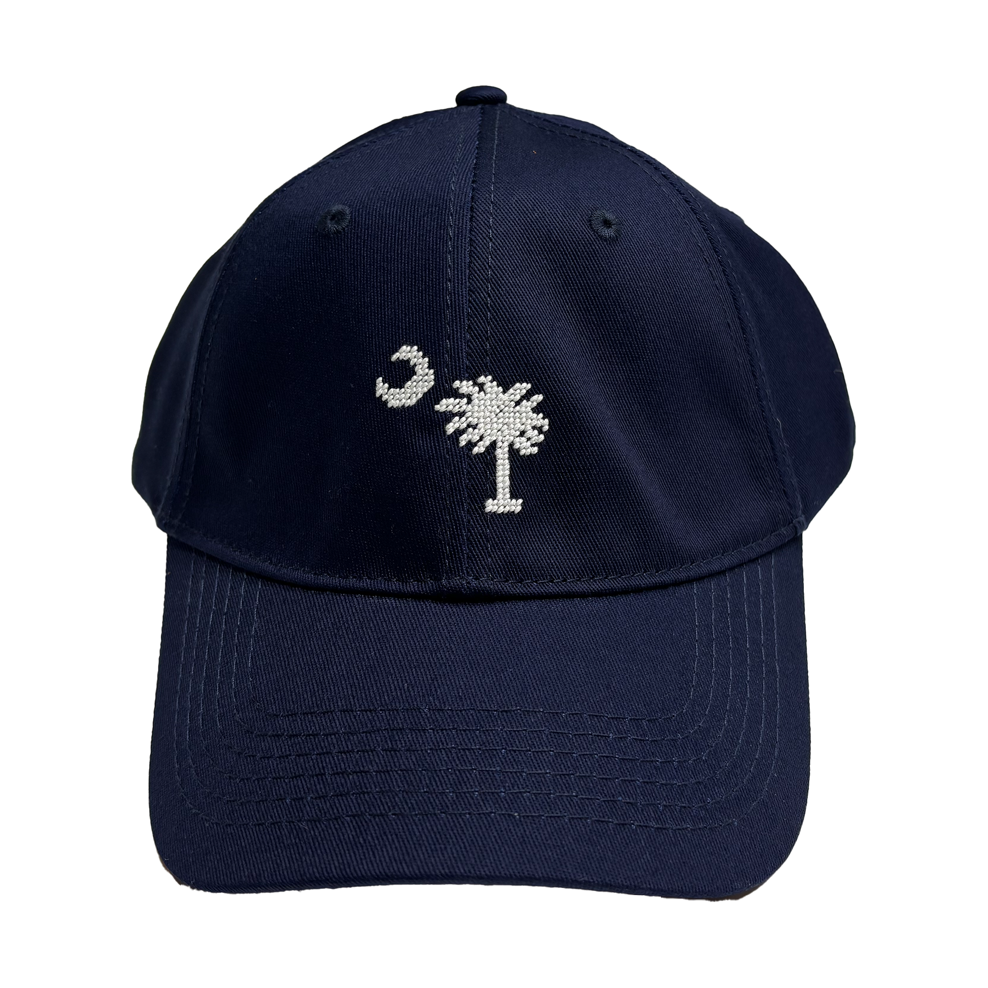 SC Flag Palmetto Moon Twill Embroidered Brim Hat Cap