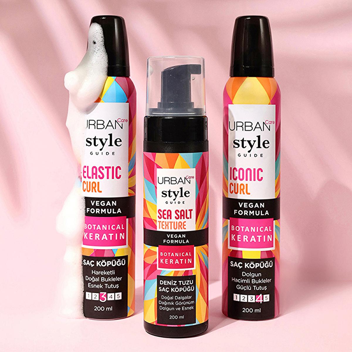 Urban Care Iconic Curl Enhancing Mousse with Keratin & UV Protection - 6.76 fl oz