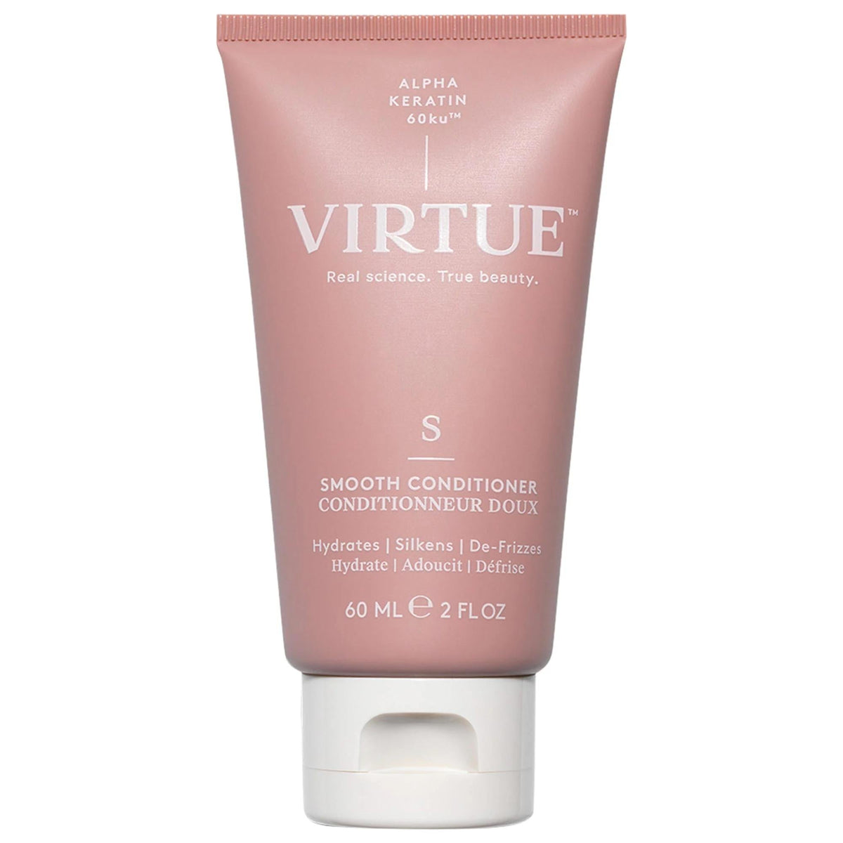 Virtue Smooth Mini Conditioner for Frizz Control - Hydrating, Smoothing Coarse & Textured Hair with Alpha Keratin 60ku¨