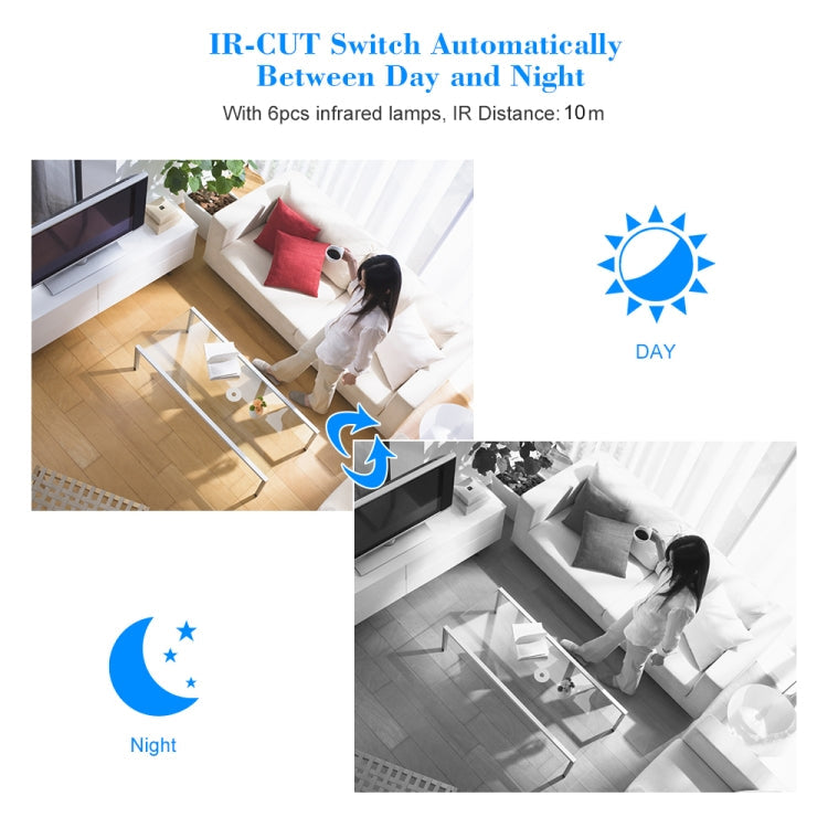 VESAFE VS-DC01 Security HD 720P Two-Way Audio Wireless Wifi IP Camera, Support Night Vision & PIR Detection & TF Card, IP54 Waterproof(White)