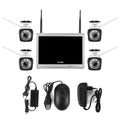 N4B3H2-P12/Kit 1080P Wireless Network Video Recorder Surveillance System Display:12.5 inch(White)