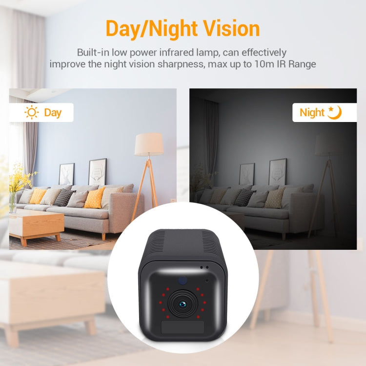 ESCAM G18 1080P Full HD Rechargeable Battery WiFi IP Camera, Support Night Vision / PIR Motion Detection / TF Card / Two Way Audio (Black)