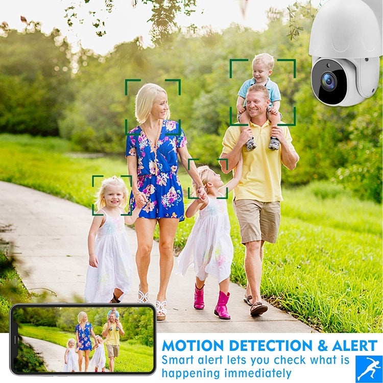 Tuya QX45 1080P Full HD IP65 Waterproof 2.4G Wireless IP Camera, Support Motion Detection & Two-way Audio & Night Vision & TF Card, EU Plug