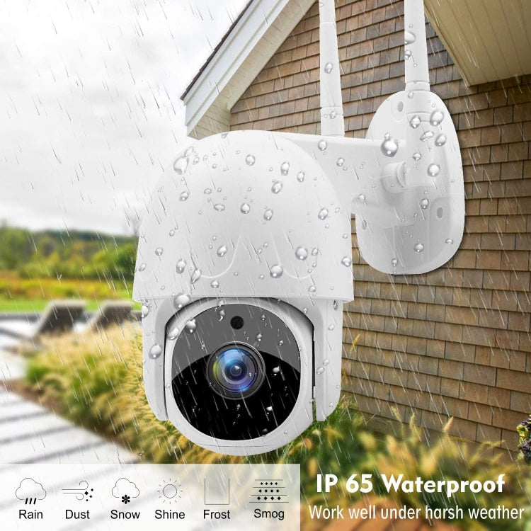 Tuya QX45 1080P Full HD IP65 Waterproof 2.4G Wireless IP Camera, Support Amazon Alexa & Google Home & Motion Detection & Two-way Audio & Night Vision & TF Card, EU Plug