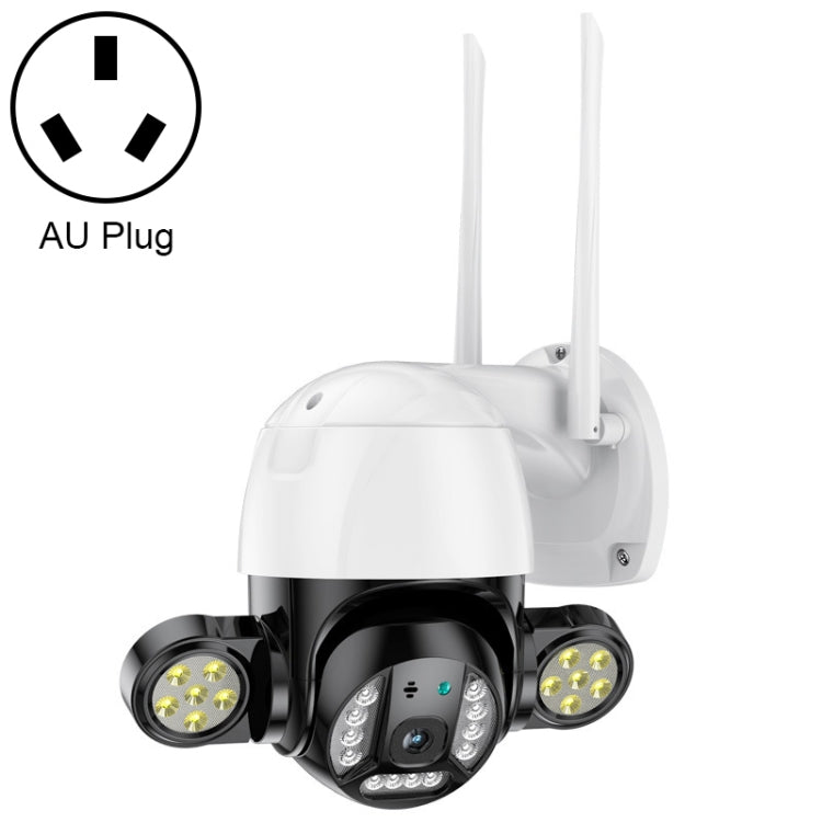 QX55 3.0 Million Pixels IP65 Waterproof 2.4G Wireless IP Camera, Support Motion Detection & Two-way Audio & Night Vision & TF Card, AU Plug