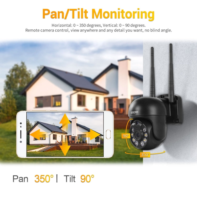 ESCAM WNK610 3.0 Million Pixels Wireless Dome IP Camera, Support Motion Detection & Two-way Audio & Full-color Night Vision & TF Card, AU Plug