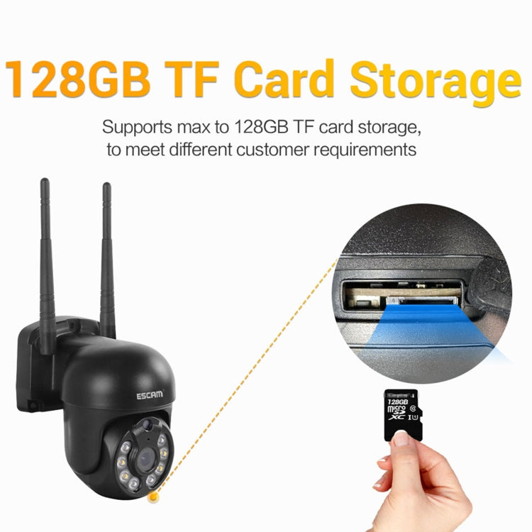 ESCAM WNK610 3.0 Million Pixels Wireless Dome IP Camera, Support Motion Detection & Two-way Audio & Full-color Night Vision & TF Card, UK Plug