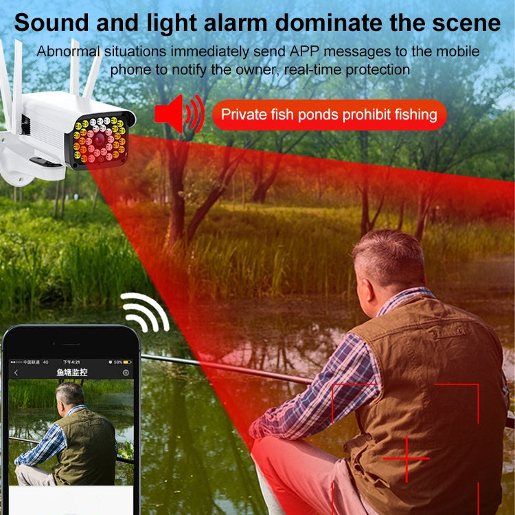 Difang DF-36Q Outdoor HD Surveillance IP Camera, Support Voice Intercom & Night Vision & Human Figure Detection & TF Card, WiFi + HD PTZ Rotation, EU Plug