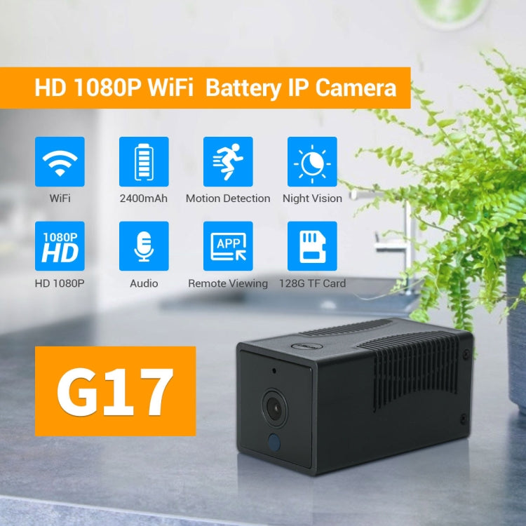 G17 2.0 Million Pixels HD 1080P Smart WiFi IP Camera, Support Night Vision & Two Way Audio & Motion Detection & TF Card, UK Plug
