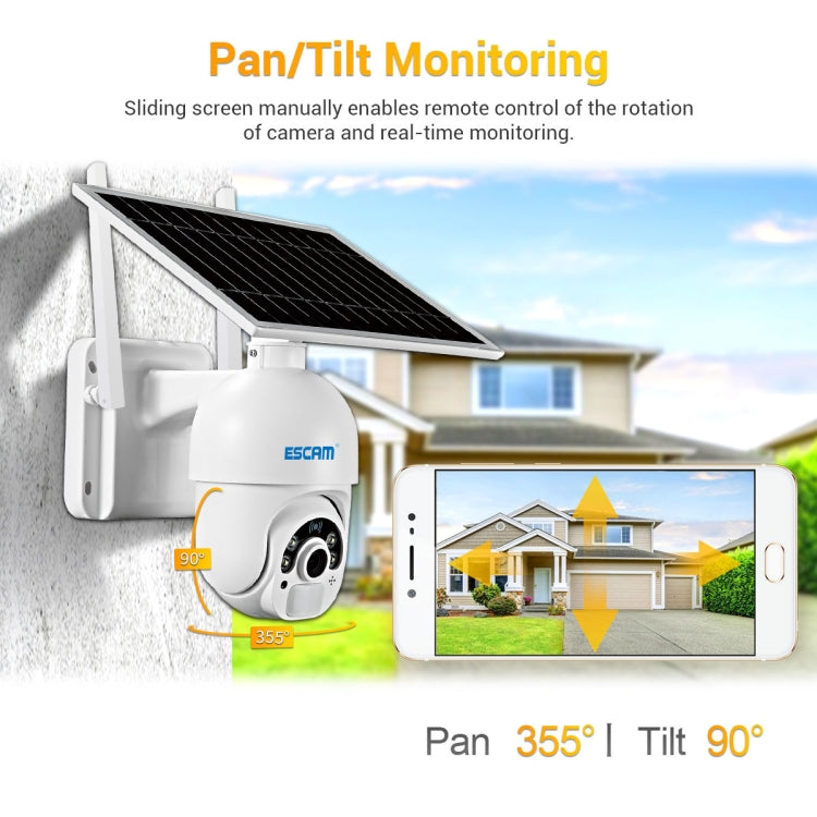 ESCAM QF450 HD 1080P 4G US Version Solar Powered IP Camera with 32G Memory, Support Two-way Audio & PIR Motion Detection & Night Vision & TF Card