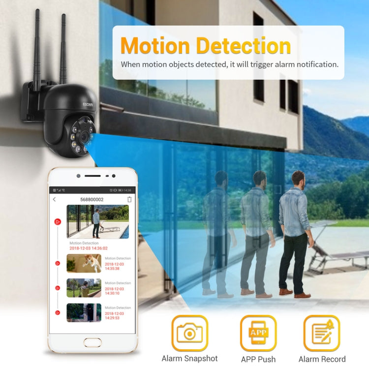 ESCAM WNK614 HD 3.0 Million Pixels 8-channel Wireless + 4IPC Wireless NVR Security System, EU Plug