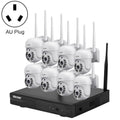 ESCAM WNK718 HD 3.0 Million Pixels 8-channel Wireless + 8IPC Wireless NVR Security System, AU Plug