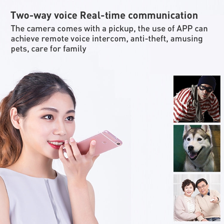GH3 WiFi Smart Surveillance Camera with Magnet Mount, Support Night Vision / Two-way Audio(White)