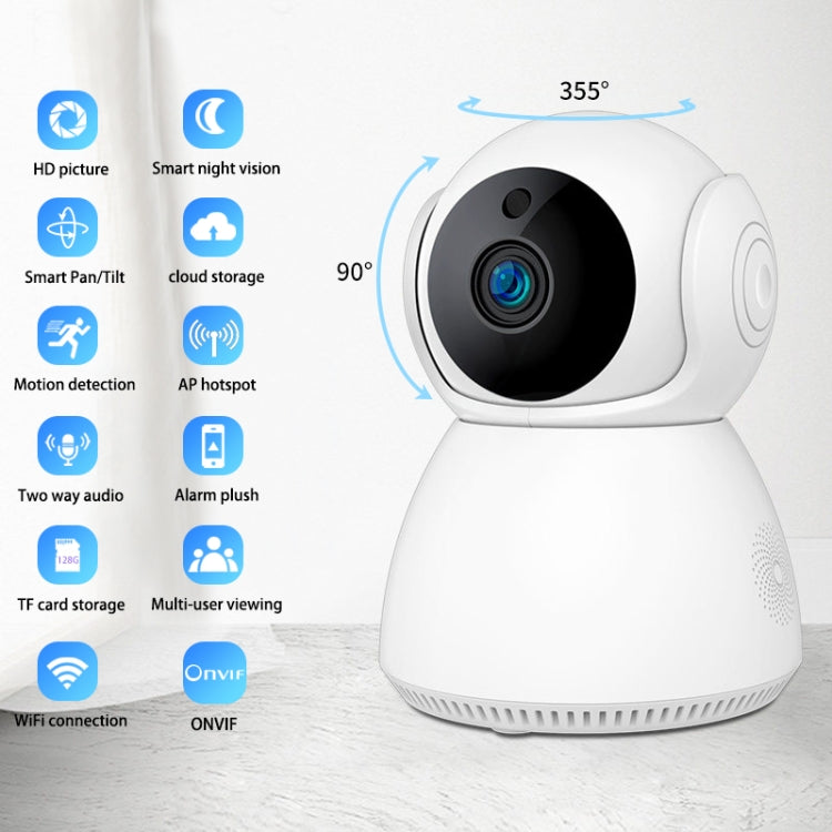 YT24 V380 1.0MP Pan-tilt IP Camera WiFi Smart Security Camera, Support TF Card / Two-way Audio / Motion Detection / Night Vision(AU Plug)