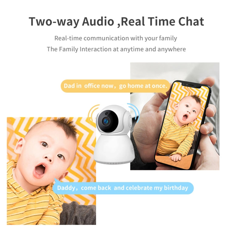 YT24 V380 1.0MP Pan-tilt IP Camera WiFi Smart Security Camera, Support TF Card / Two-way Audio / Motion Detection / Night Vision(UK Plug)