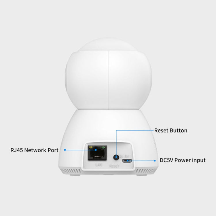 YT24 V380 3.0MP Pan-tilt IP Camera WiFi Smart Security Camera, Support TF Card / Two-way Audio / Motion Detection / Night Vision (EU Plug)