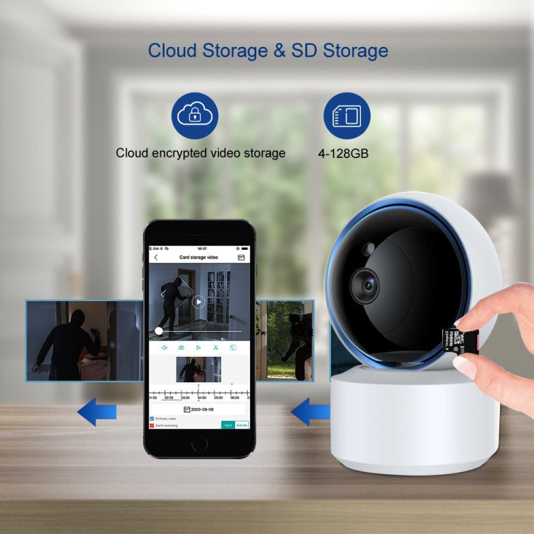 YT50-2 3.0MP 360 Rotation IP Camera WiFi Smart Security Camera, Support TF Card / Two-way Audio / Motion Detection / Night Vision(AU Plug)