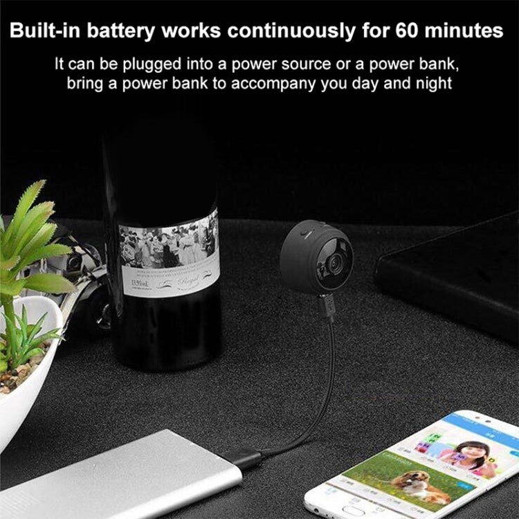 A9 1080P WiFi Wireless Network Camera Wide-angle Recorder (Black)