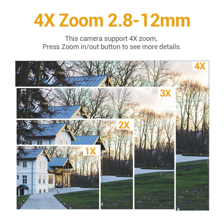 ESCAM Q5068 H.265 5MP Pan / Tilt / 4X Zoom WiFi Waterproof IP Camera, Support ONVIF Two Way Talk & Night Vision, US Plug