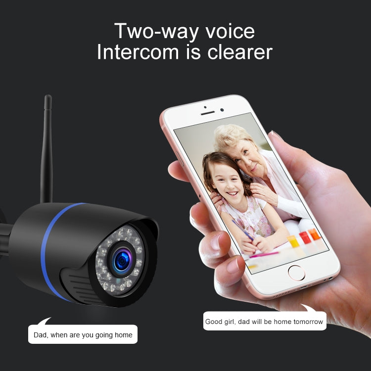 Q4 2.0 Million Pixels 1080P HD Wireless IP Camera, Support Motion Detection & Two-way Audio & Infrared Night Vision & TF Card, EU Plug