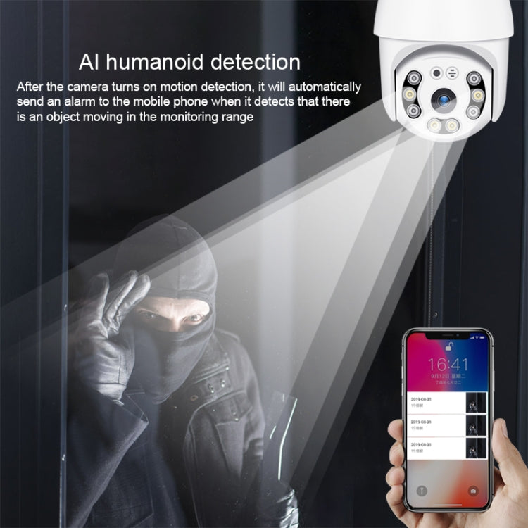 QX21 1080P HD WiFi IP Camera, Support Night Vision & Motion Detection & Two Way Audio & TF Card, EU Plug