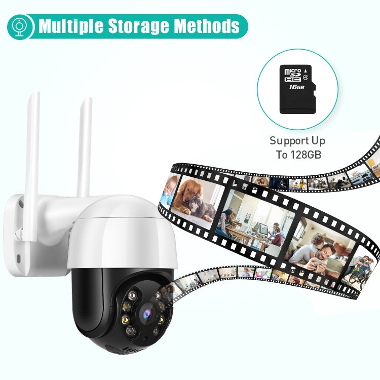 QX29 3.0MP HD WiFi IP Camera, Support Night Vision & Motion Detection & Two Way Audio & TF Card, AU Plug
