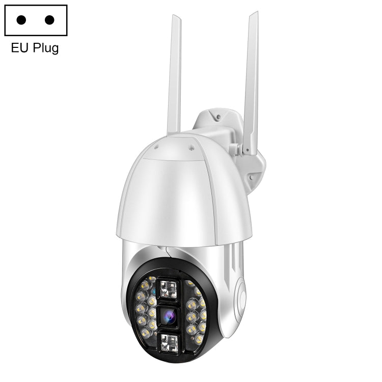 QX33 1080P Panoramic PTZ 360 Degree Rotating WIFI Camera, Support Day and Night Full Color & Two-way Voice Intercom & Motion Detection Alarm & Video Playback & 64GB TF Card，EU Plug