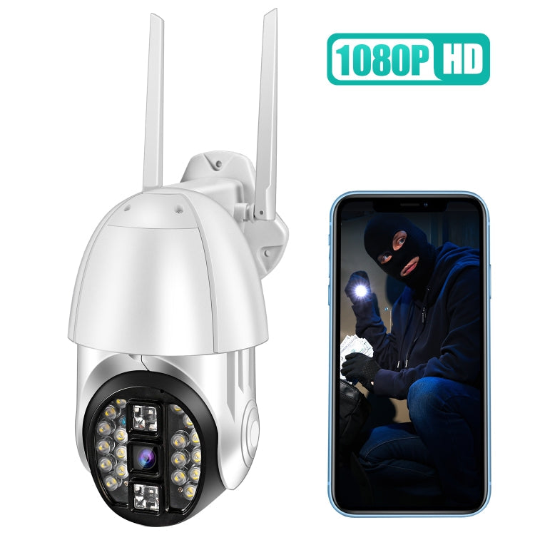QX33 1080P Panoramic PTZ 360 Degree Rotating WIFI Camera, Support Day and Night Full Color & Two-way Voice Intercom & Motion Detection Alarm & Video Playback & 64GB TF Card, AU Plug