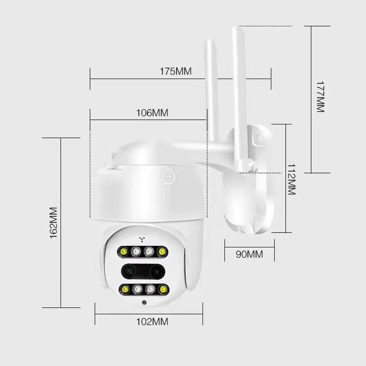 QX48 Pixels 1080P HD Wireless IP Camera, Support Motion Detection & Infrared Night Vision & TF Card(EU Plug)
