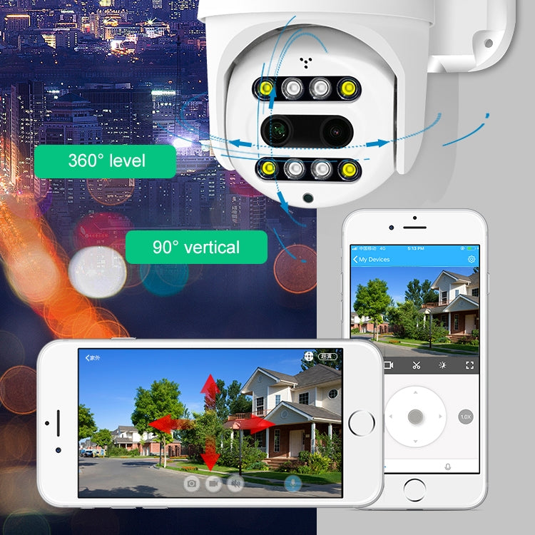 QX48 Pixels 1080P HD Wireless IP Camera, Support Motion Detection & Infrared Night Vision & TF Card(EU Plug)