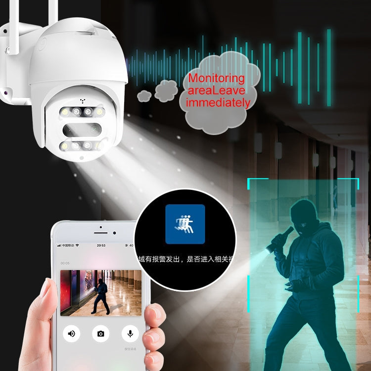 QX48 Pixels 1080P HD Wireless IP Camera, Support Motion Detection & Infrared Night Vision & TF Card(UK Plug)