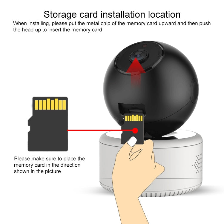 YT46 HD Wireless Indoor Network Shaking Head Camera, Support Motion Detection & Infrared Night Vision & Micro SD Card, UK Plug