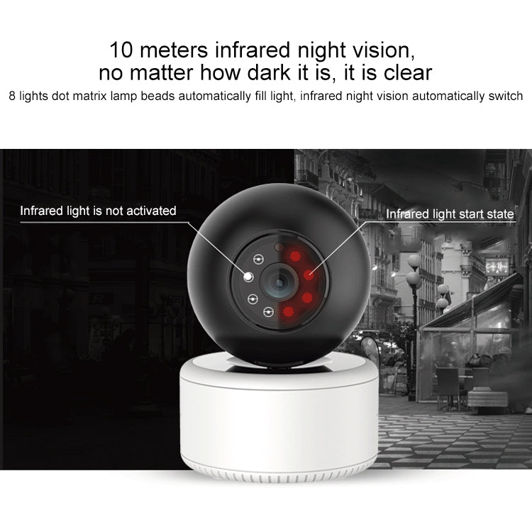 YT46 HD Wireless Indoor Network Shaking Head Camera, Support Motion Detection & Infrared Night Vision & Micro SD Card, AU Plug