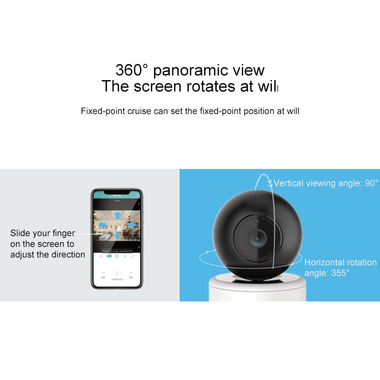 YT46 HD Wireless Indoor Network Shaking Head Camera, Support Motion Detection & Infrared Night Vision & Micro SD Card, UK Plug