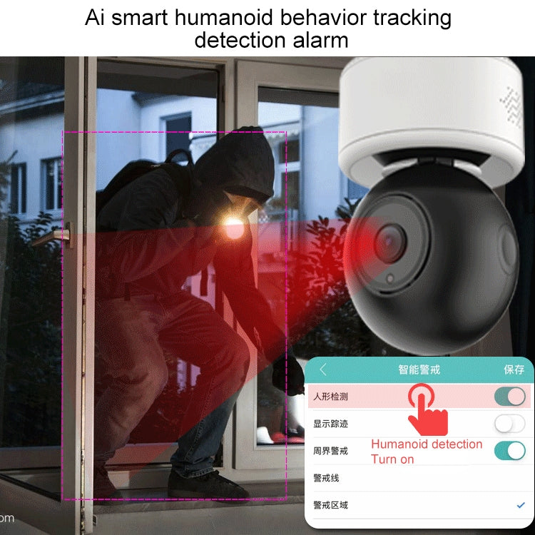 YT46 HD Wireless Indoor Network Shaking Head Camera, Support Motion Detection & Infrared Night Vision & Micro SD Card, EU Plug