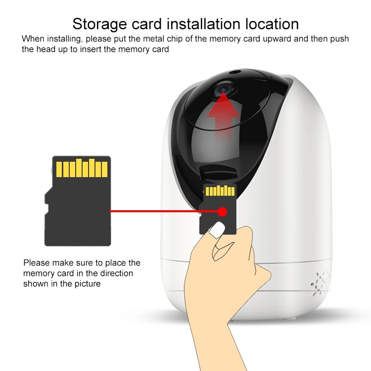 YT47 HD Wireless Indoor Network Shaking Head Camera, Support Motion Detection & Infrared Night Vision & Micro SD Card, UK Plug