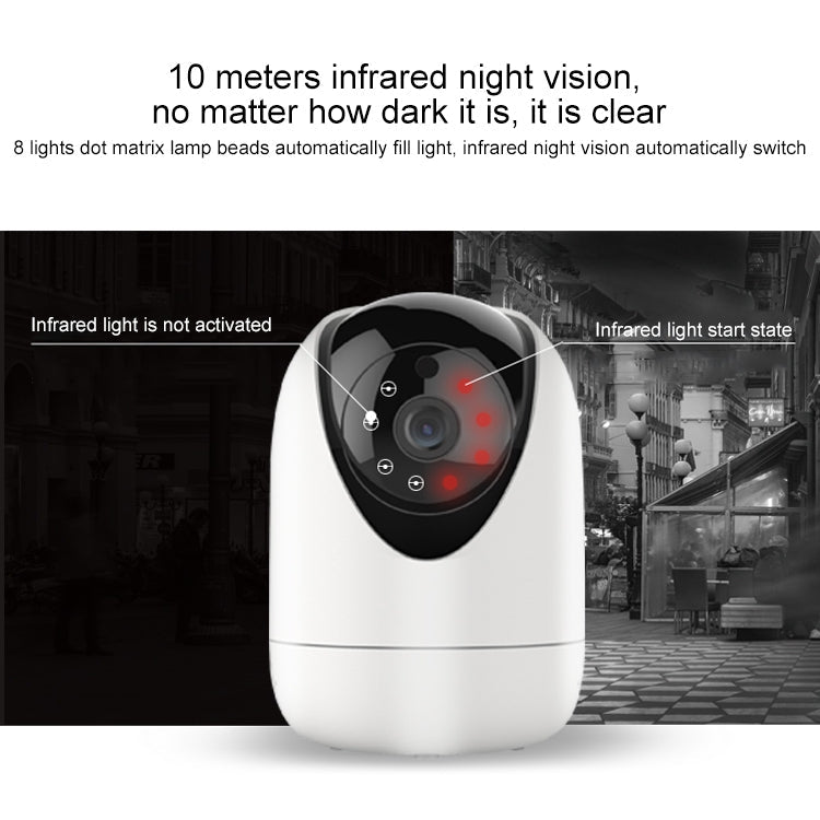 YT47 HD Wireless Indoor Network Shaking Head Camera, Support Motion Detection & Infrared Night Vision & Micro SD Card, UK Plug