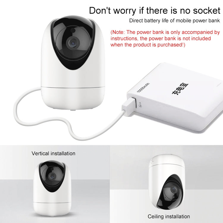 YT47 HD Wireless Indoor Network Shaking Head Camera, Support Motion Detection & Infrared Night Vision & Micro SD Card, UK Plug