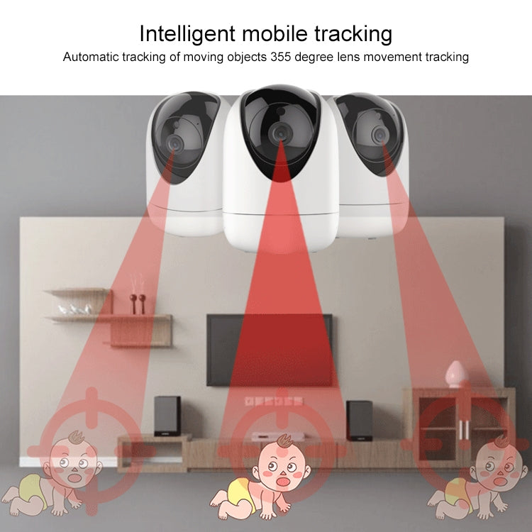 YT47 HD Wireless Indoor Network Shaking Head Camera, Support Motion Detection & Infrared Night Vision & Micro SD Card, EU Plug