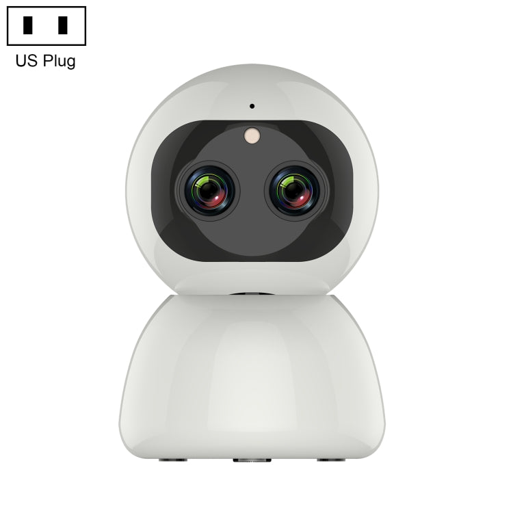 YT48 HD Wireless Indoor Network Shaking Head Binocular Camera, Support Motion Detection & Infrared Night Vision & Micro SD Card, US Plug