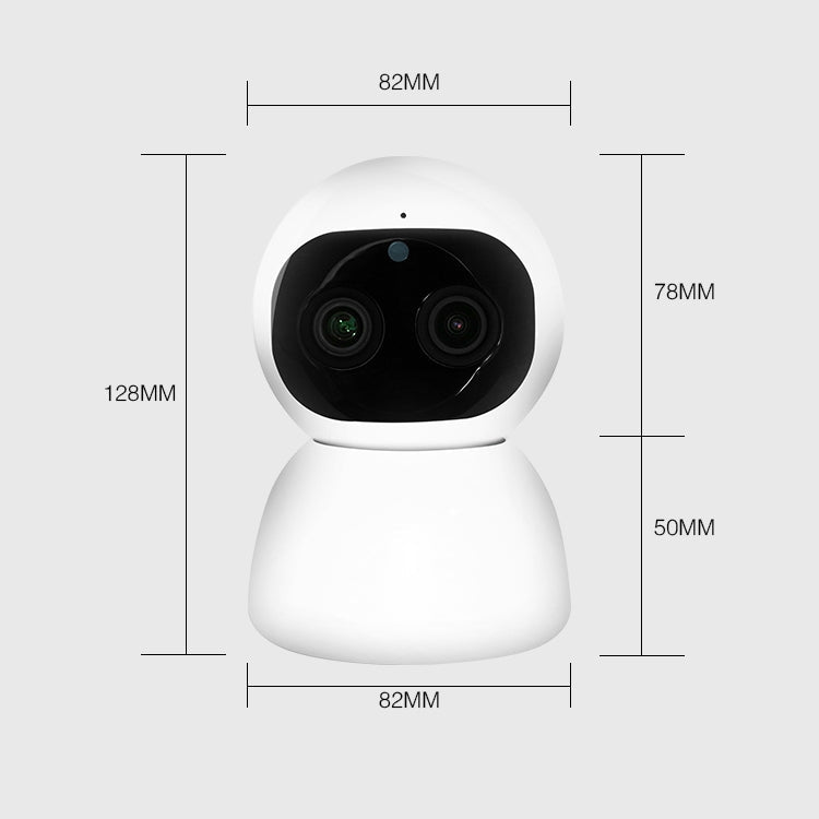 YT48 HD Wireless Indoor Network Shaking Head Binocular Camera, Support Motion Detection & Infrared Night Vision & Micro SD Card, EU Plug