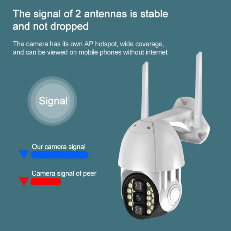 Q20 Outdoor Mobile Phone Remotely Rotate Wireless WiFi HD Camera, Support Three Modes of Night Vision & Motion Detection Video / Alarm & Recording, US Plug