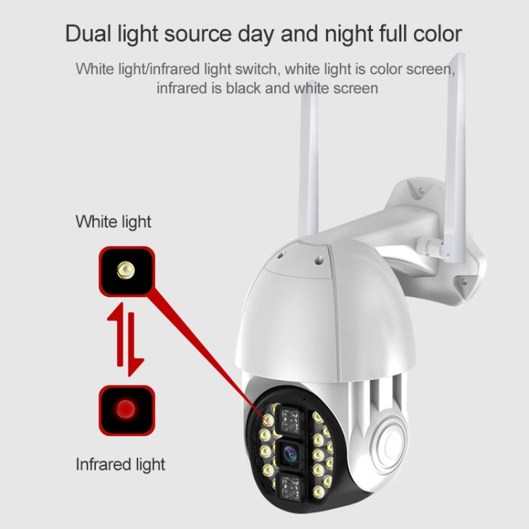 Q20 Outdoor Mobile Phone Remotely Rotate Wireless WiFi HD Camera, Support Three Modes of Night Vision & Motion Detection Video / Alarm & Recording, US Plug