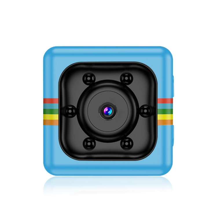 SQ11 Mini DV HD 960P 6 LEDs Sport Recorder Camera with Holder, Support Monitor Detection & IR Night Vision & TF Card(Blue)