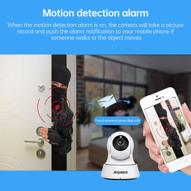 Anpwoo-YT002W 100W 3.6mm Lens Wide Angle 720P Smart WIFI Monitor Camera , Support Night Vision & TF Card Expansion Storage